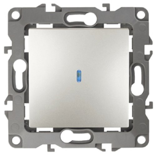 Выключатель с подсветкой без рамки Эра S12 1-кл 10А перламутр фото Выключатель с подсветкой без рамки Эра S12 1-кл 10А перламутр картинка